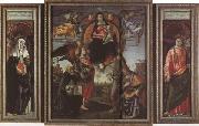 Domenicho Ghirlandaio Madonna in der Gloriole mit Heiligen Sweden oil painting artist